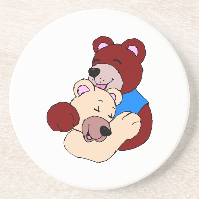 Dessous De Verre En Grès Ours Mignons (Devant)