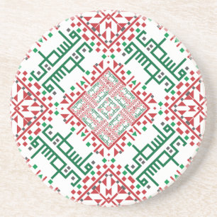 Dessous De Verre En Grès Palestine Embroidery tatreez Pattern 