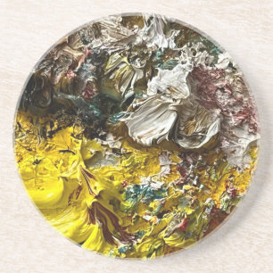 Dessous De Verre En Grès Palette de l'artiste #1