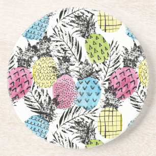 Dessous De Verre En Grès Palmiers de Grunge