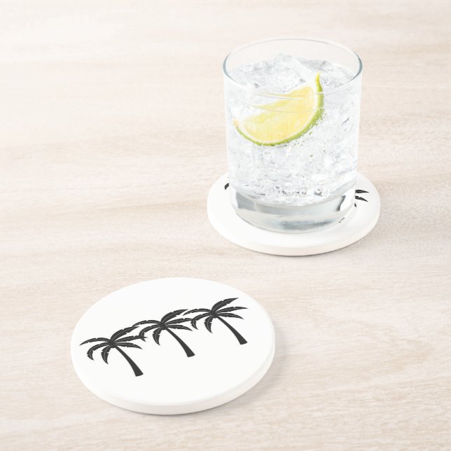 Dessous De Verre En Grès Palmiers tropicaux (Côté)