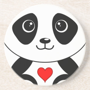 Dessous De Verre En Grès Panda affectueux