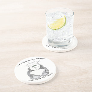 Dessous De Verre En Grès Panda Bear Chef Chocolat