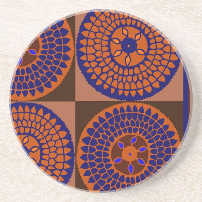 Dessous De Verre En Grès Panier de tournesol africain (Devant)