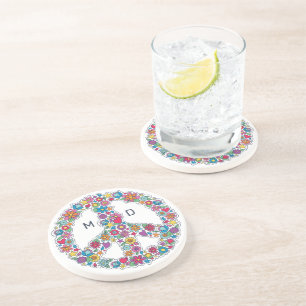 Dessous De Verre En Grès Panneau de paix monographique personnalisé