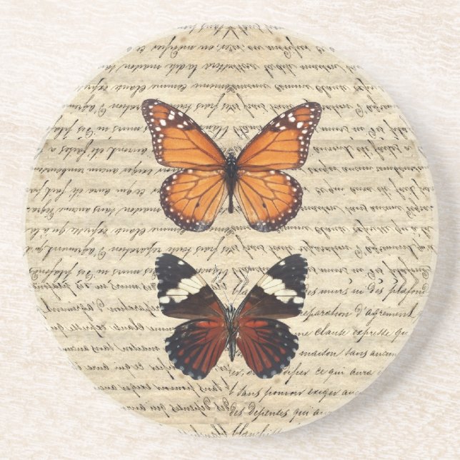 Dessous De Verre En Grès papillon (Devant)