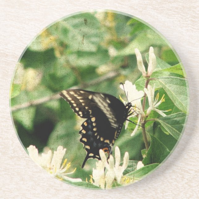 Dessous De Verre En Grès Papillon (Devant)