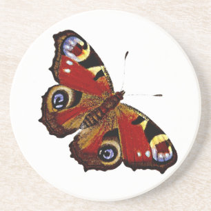 Dessous De Verre En Grès Papillon coloré