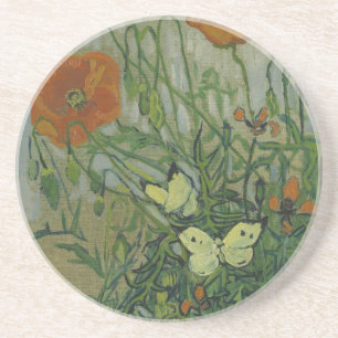 Dessous De Verre En Grès Papillons et papillons par Vincent van Gogh