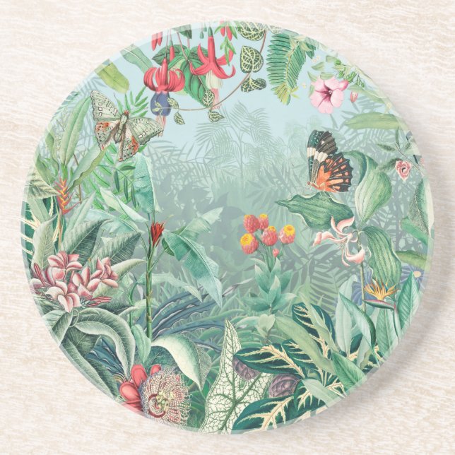 Dessous De Verre En Grès Paradis tropical (Devant)