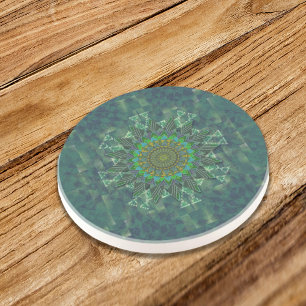 Dessous De Verre En Grès Parameterisation du puzzle à carré floral feuillu