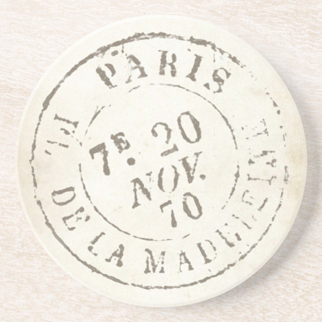 Dessous De Verre En Grès Paris Postmark Vintage Carte Postale France (Devant)