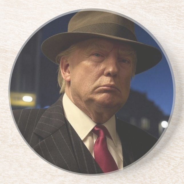 Dessous De Verre En Grès Parrain de l'Amérique Don J. Trump (Devant)