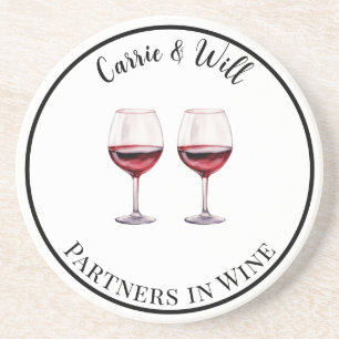 Dessous De Verre En Grès Partenaires du vin dans la boisson vinicole