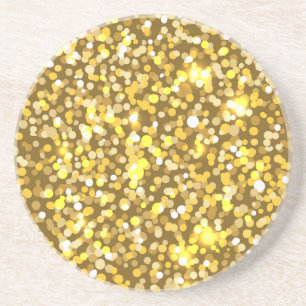 Dessous De Verre En Grès Parties scintillant d'or
