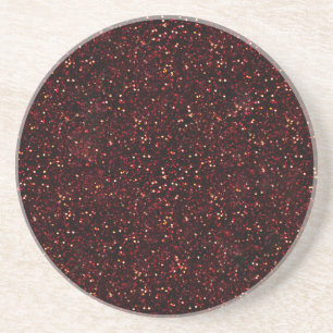 Dessous De Verre En Grès Parties scintillant en rubis rouge foncé
