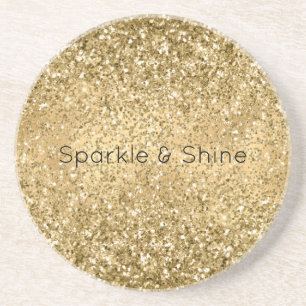Dessous De Verre En Grès Parties scintillant Glitzy Gold Glam