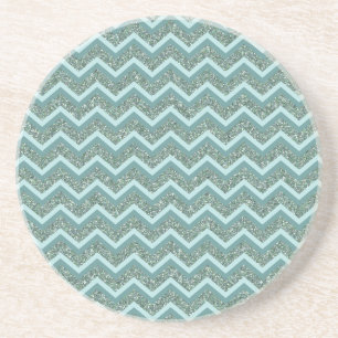 Dessous De Verre En Grès Parties scintillant turquoise