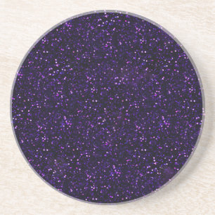 Dessous De Verre En Grès Parties scintillant violet foncé Imprimer