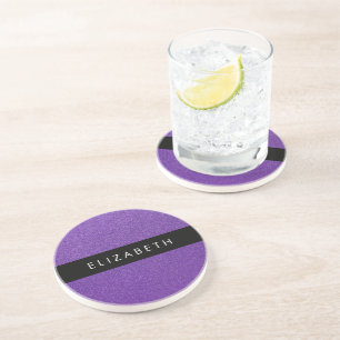 Dessous De Verre En Grès Parties scintillant violette, Arrière - plan Parti