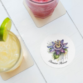 Dessous De Verre En Grès Passionné Purple Passion Fleur