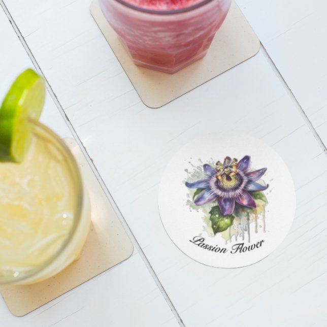 Dessous De Verre En Grès Passionné Purple Passion Fleur (Créateur téléchargé)