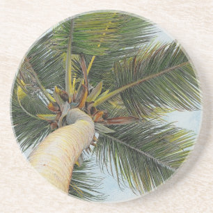 Dessous De Verre En Grès Paul McGehee "Palm Tree" Sandstone Drink Coasters