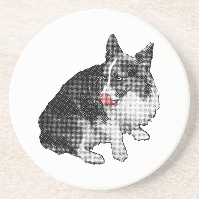 Dessous De Verre En Grès Pause cacao, pointe à l'araignée (Devant)