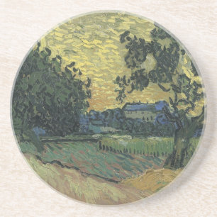 Dessous De Verre En Grès Paysage de Van Gogh à Twilight