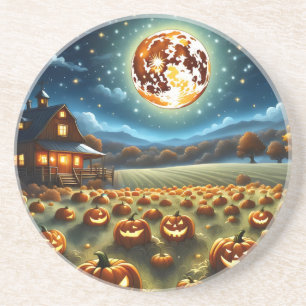 Dessous De Verre En Grès Paysage d'Halloween