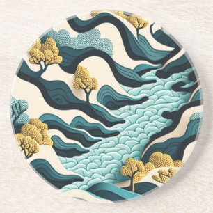 Dessous De Verre En Grès Paysage moderne