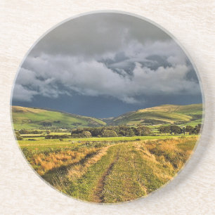 DESSOUS DE VERRE EN GRÈS PAYSAGES RURAUX PAYS DE GALLES