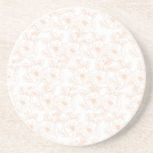 Dessous De Verre En Grès Peach Fuzz Minimaliste Motif de couleurs tendance