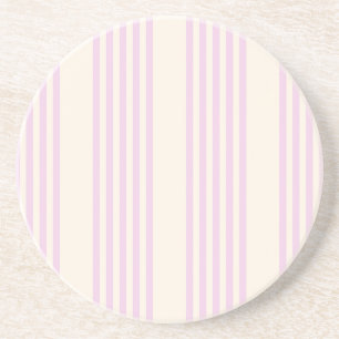 Dessous De Verre En Grès Peaches et crème cinq bandes motif