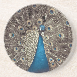 Dessous De Verre En Grès Peacock bleu antique
