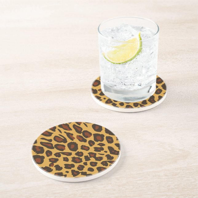 Dessous De Verre En Grès Peau de léopard (Côté)