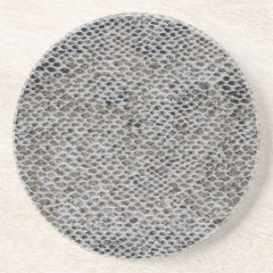 Dessous De Verre En Grès Peau de serpent noire et Brown