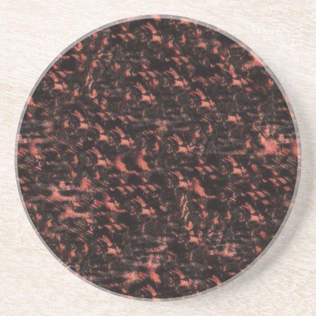 Dessous De Verre En Grès Peau rose et noire de serpent (Devant)