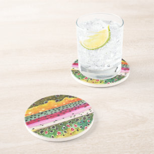 Dessous De Verre En Grès Pêche à la truite