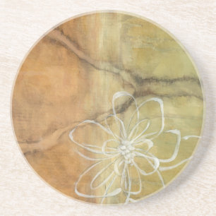 Dessous De Verre En Grès Peinture Abstraite en silhouette sur Arrière - pla