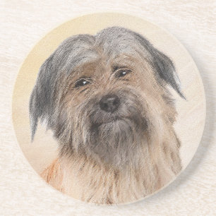 Dessous De Verre En Grès Peinture de berger pyrénéenne - Cute Original Chie