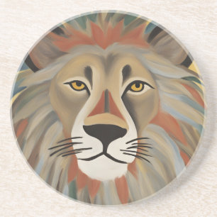 Dessous De Verre En Grès Peinture de lion