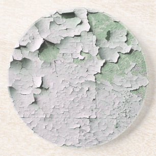 DESSOUS DE VERRE EN GRÈS PEINTURE DE PEELING ANCIENNE