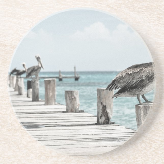 Dessous De Verre En Grès pélican-33 (Devant)