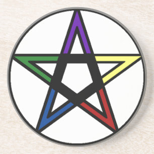 Dessous De Verre En Grès Pentacle élémentaire