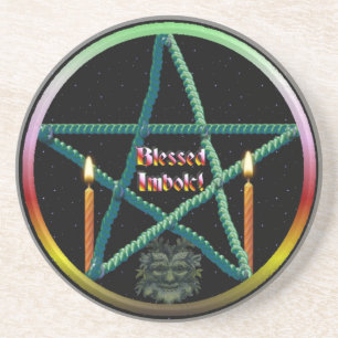 Dessous De Verre En Grès Pentacle Imbolc