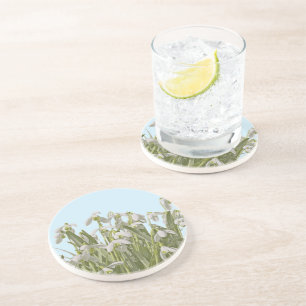 Dessous De Verre En Grès Perce-neige