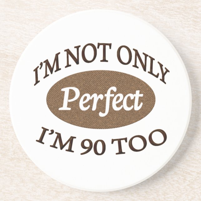 Dessous De Verre En Grès Perfectionnez 90 ans (Devant)