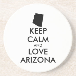 Dessous De Verre En Grès Personnalisable KEEP CALM et LOVE ARIZONA
