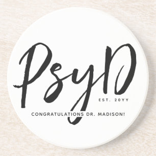 Dessous De Verre En Grès Personnalisé Elegant PsyD Docteur en Psychologie